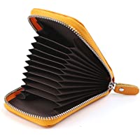Tarjeteros para Tarjetas de Credito Mujer Hombre Piel Carteras de Mujer Hombre (Amarillo)